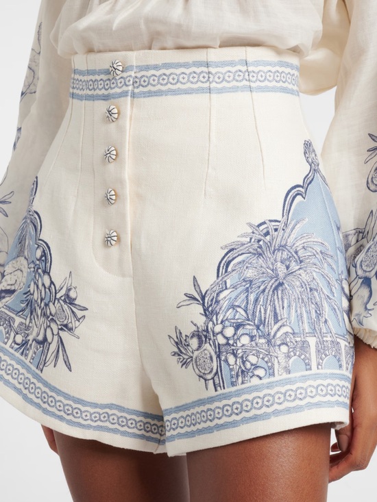 Alemais Pants - ALÉMAIS

Villa Romantica printed linen Bermuda shorts